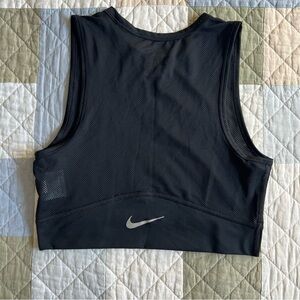 Nike Women's Black Mesh Sports Crop Top